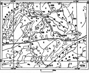 广东省茂名市的高岭土矿区地质图