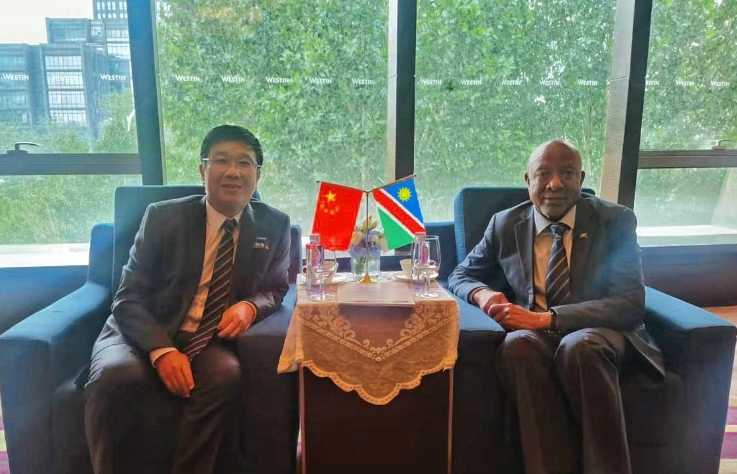 中矿资源董事长王平卫拜会三国总统